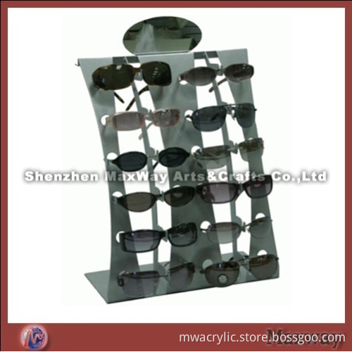 Skillfull White Hot Selling Acrylic Sunglasses/Eyeglasses Display Rack with Mirror